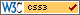 Icona di validit&agrave; del foglio di stile CSS usato, secondo le specifiche del W3C